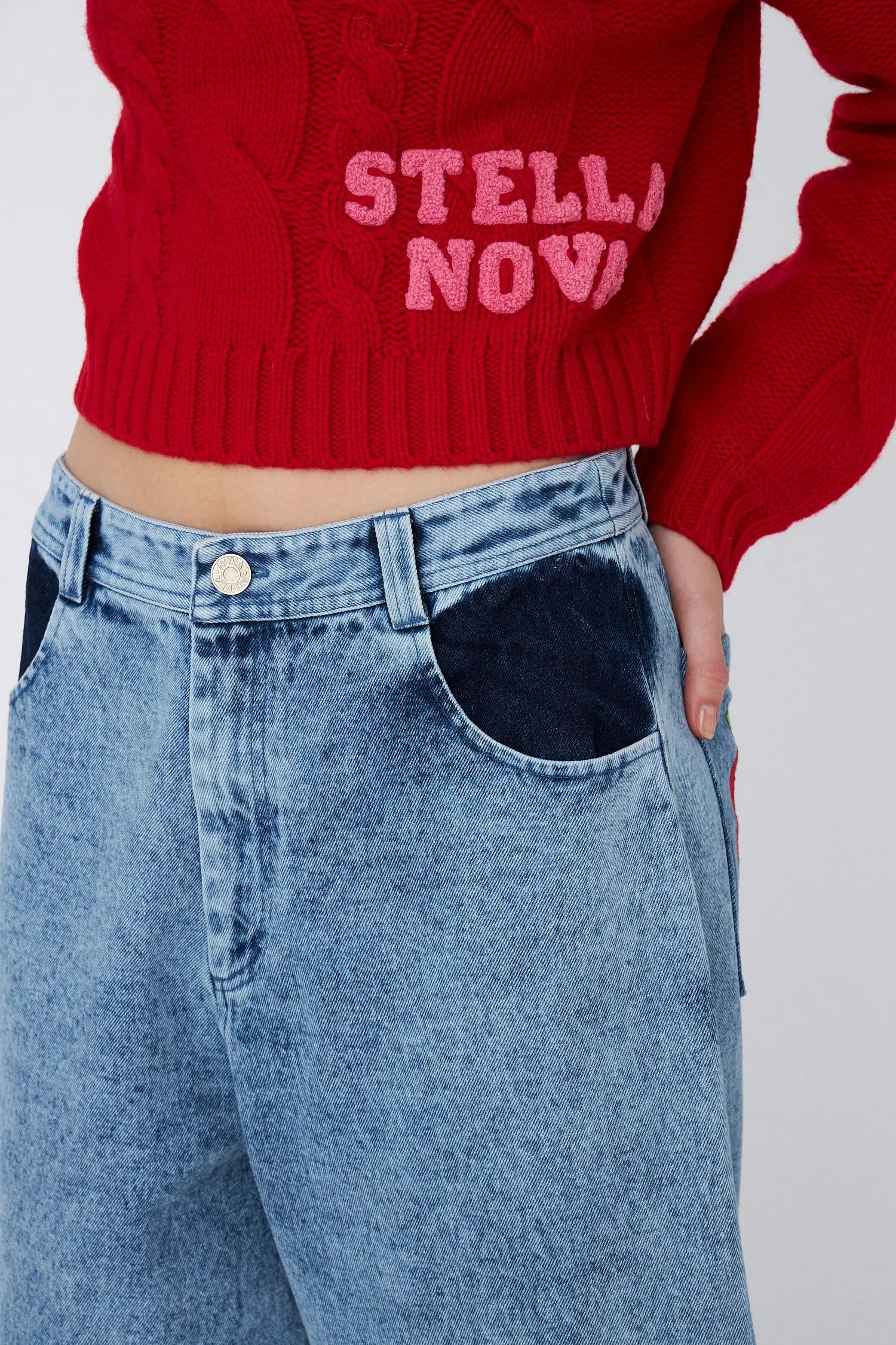 Stella Nova Long Denim Shorts Short Pants 305 Denim Blue