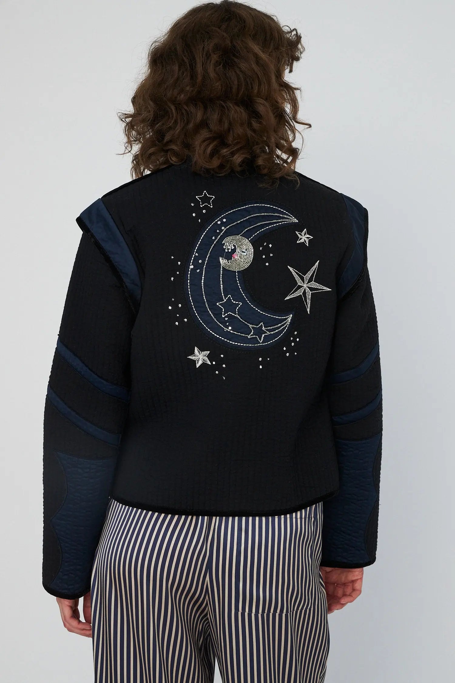 Stella Nova Moon and Star Embroidered Jacket Jacket 999 Black