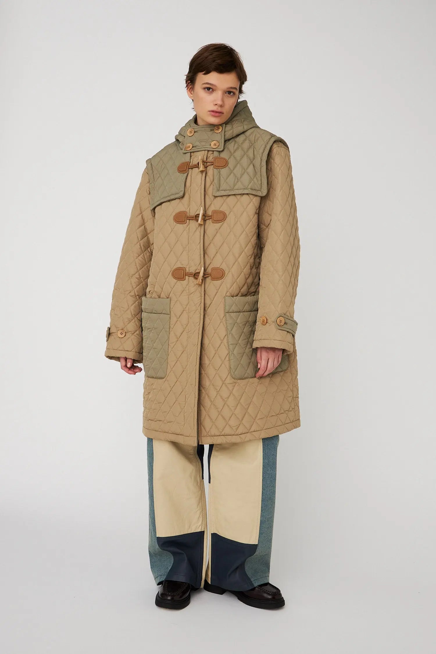 Stella Nova Quilted Duffel Coat Coat 207 Olive