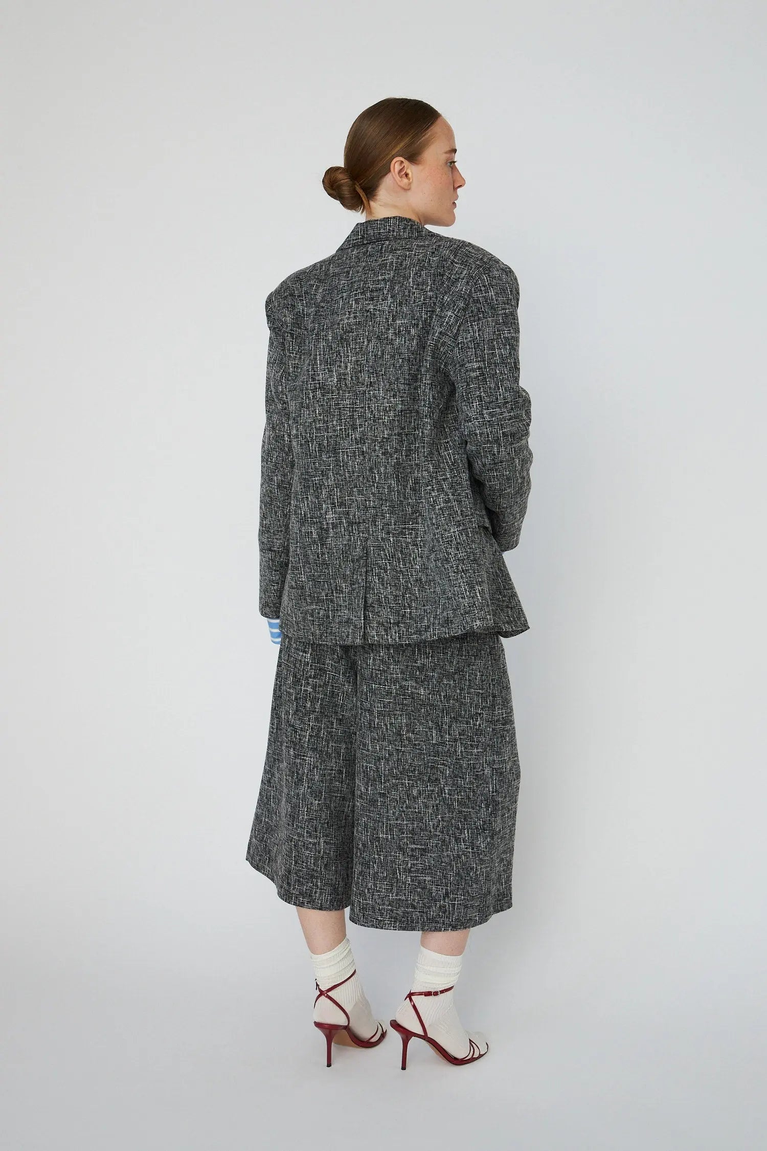 Stella Nova Salt and Pepper Oversized Blazer Blazer 921 Flintstone