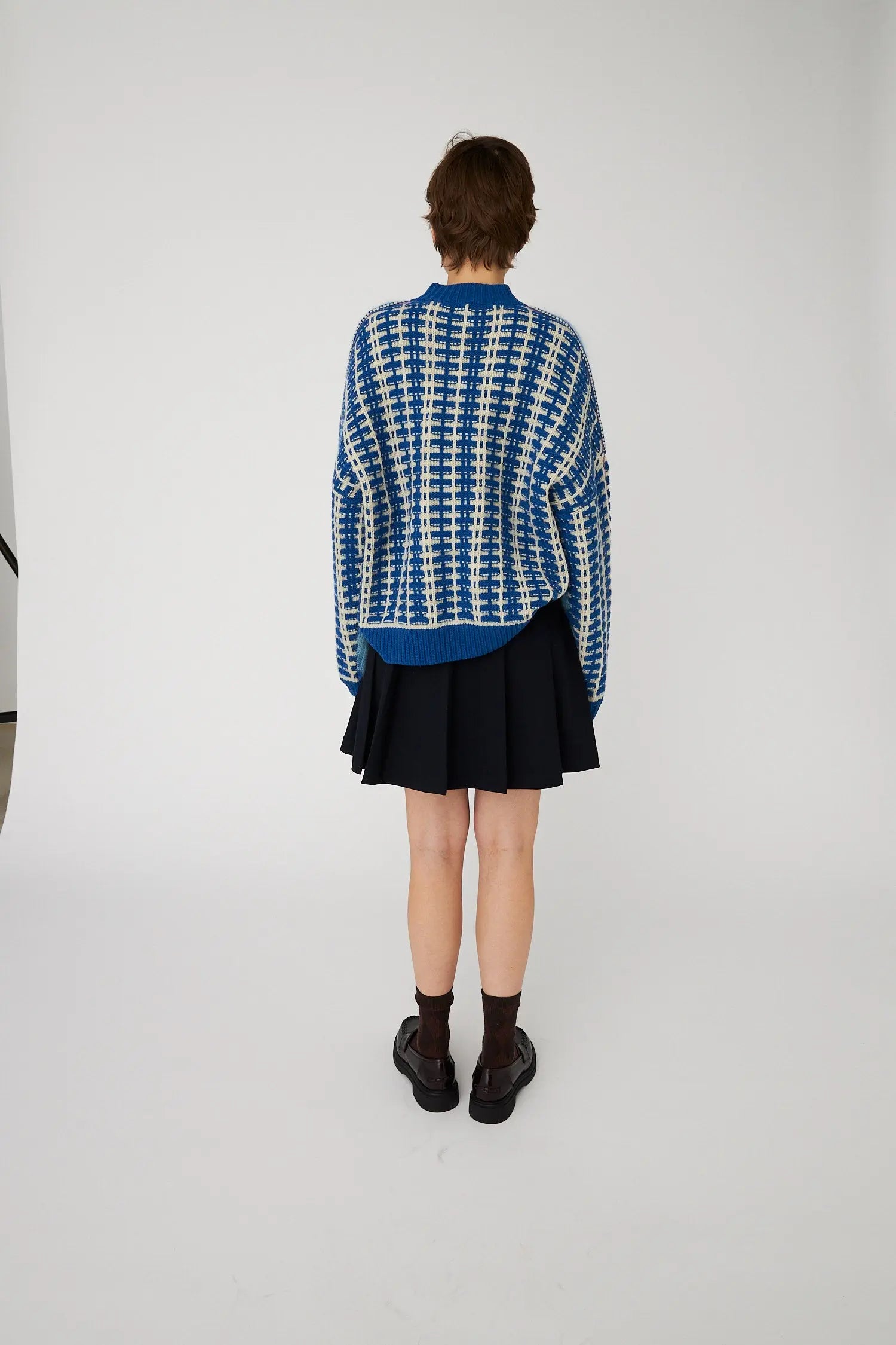 Stella Nova Striped Cardigan in Wool Mix Cardigan 313 Blue Stripes