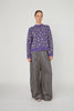 Animal Jacquard Sweater - Monster Purple
