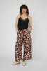 Cropped Low-Waist Pants - Leopard
