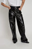 Leather pants with jeans look - Brown