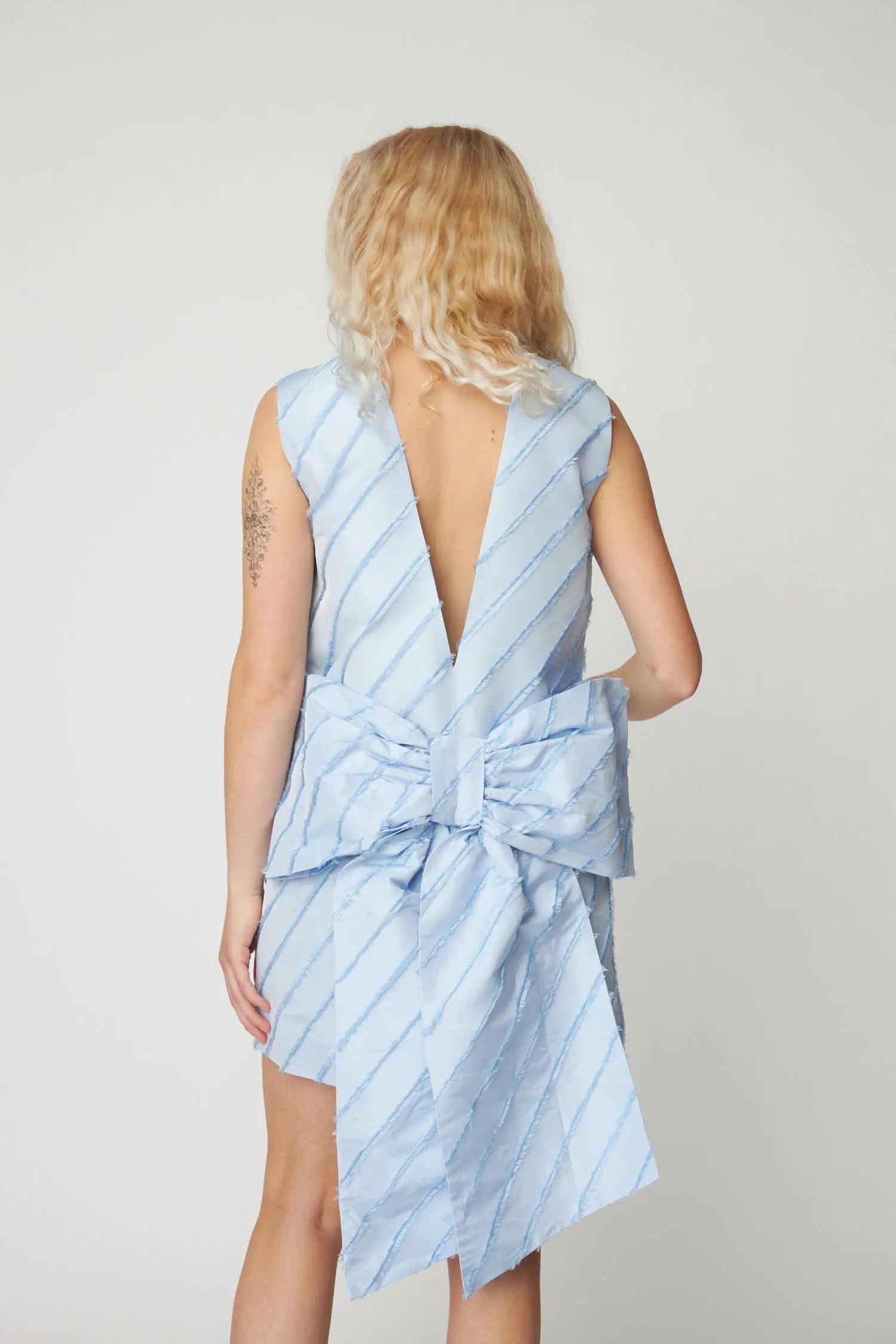 Stella Nova Mini Dress with Bow Detail Dress 159 Little Boy Blue