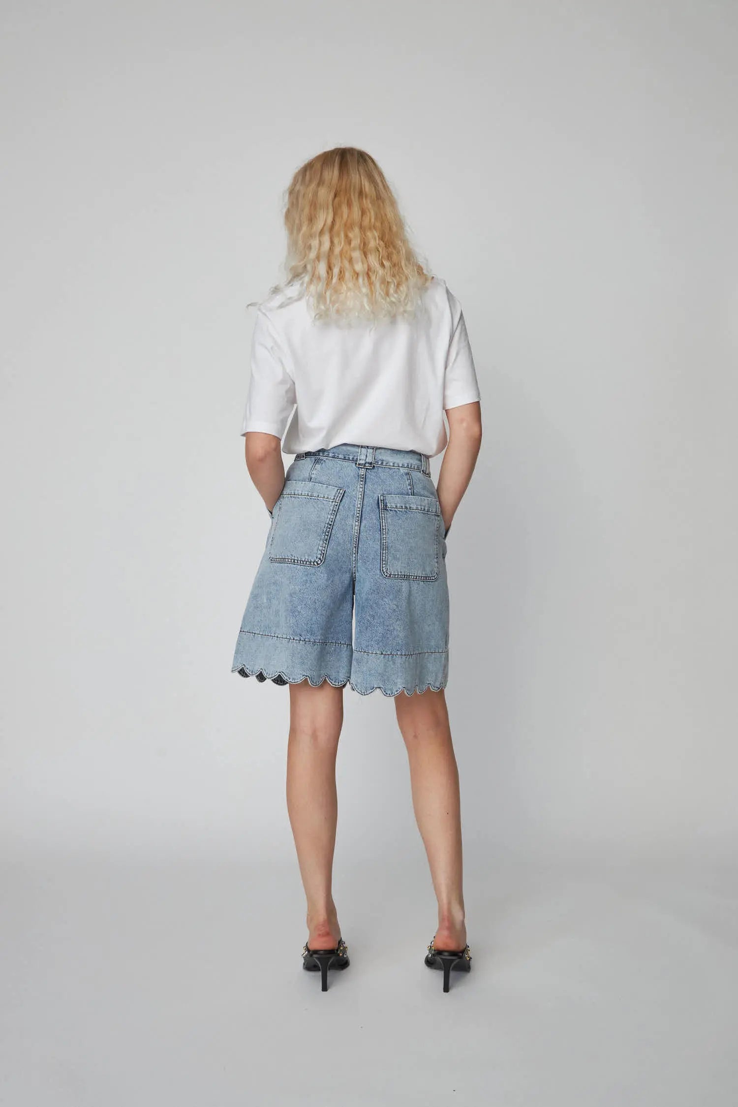 Stella Nova Moon Washed Denim Shorts Short Pants 076 Denim Moon Wash