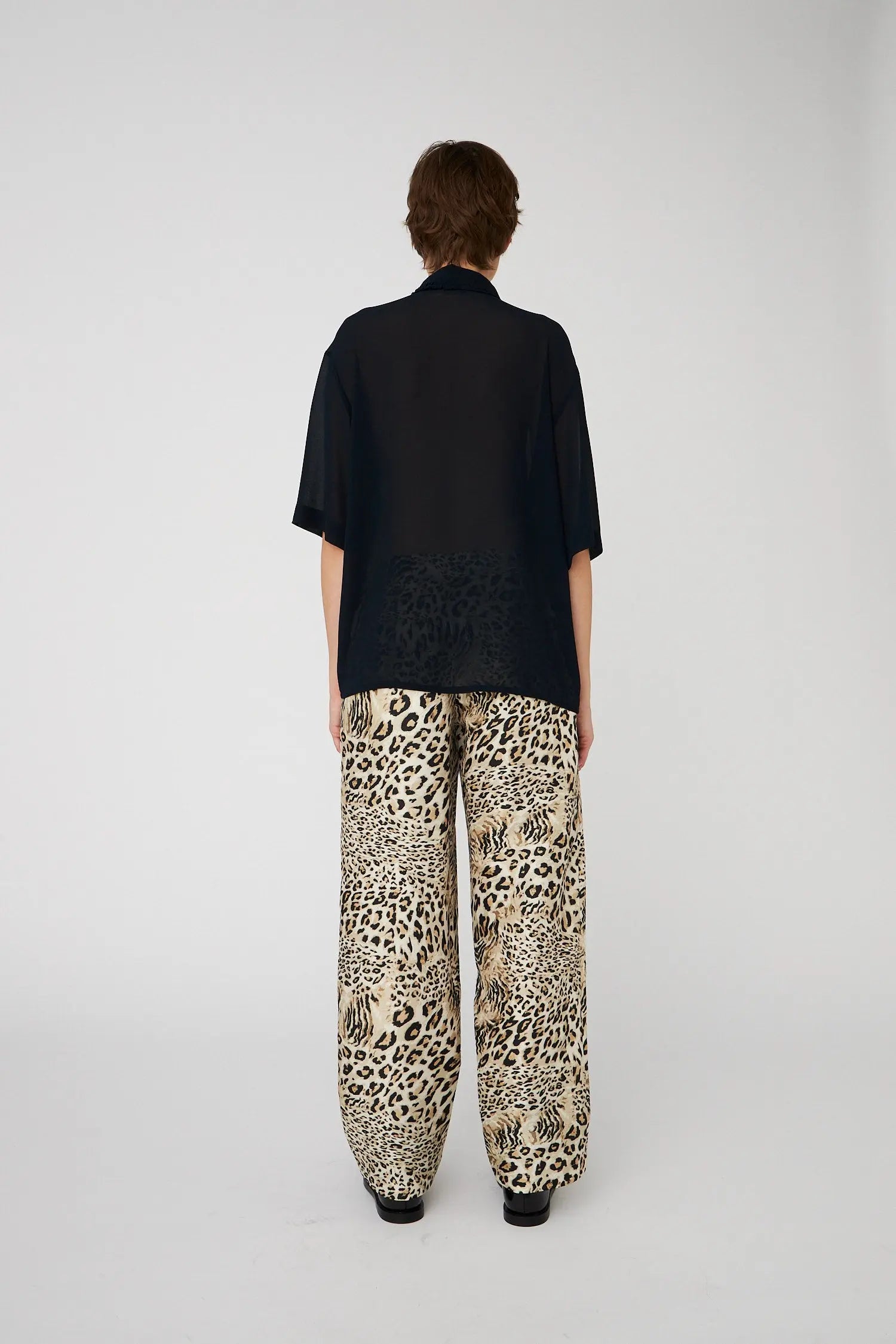 Stella Nova Sheer Shirt with Frill Shirt 395 Navy