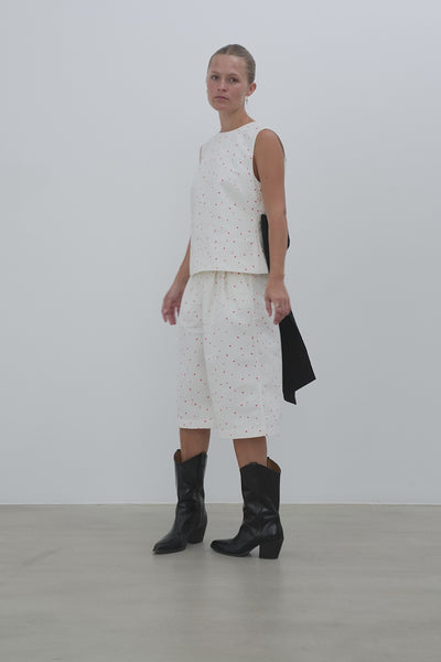 Stella Nova Heart Printed Bow Top Top 371 Hearts