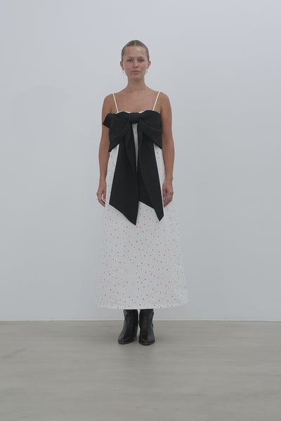 Stella Nova Heart Printed Bow Dress Dress 371 Hearts