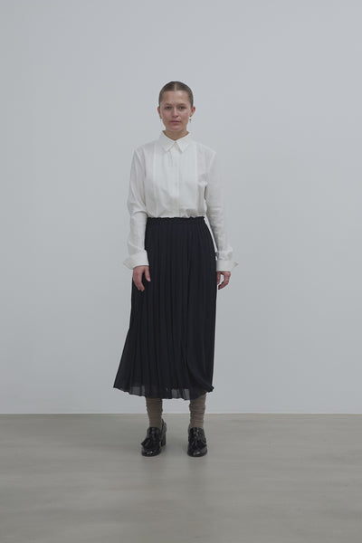 Stella Nova Plissé Midi Skirt Skirt 395 Navy
