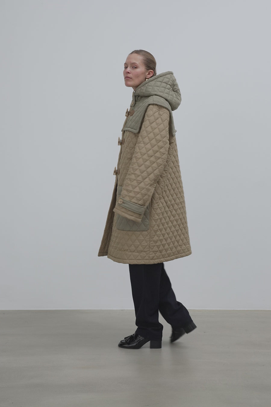 Stella Nova Quilted Duffel Coat Coat 207 Olive